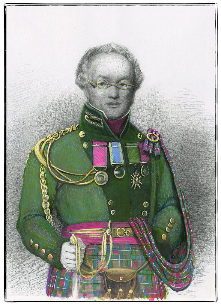 Hand Coloured Portrait of David Stewart - Braemar Scotland