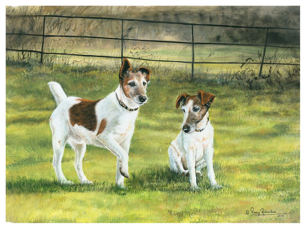 Fox Terriers Painting
