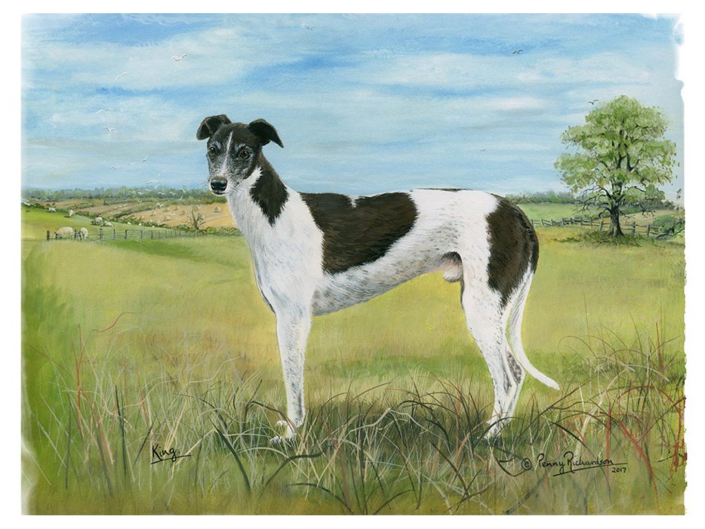 Greyhounds painting