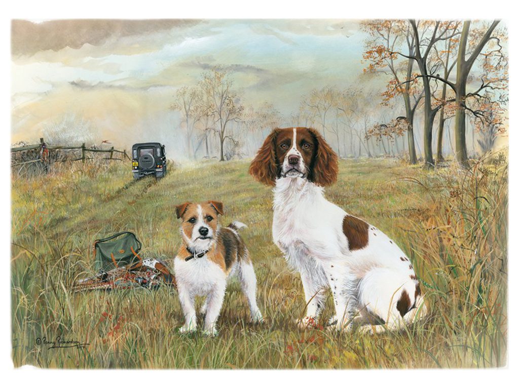 Shooting Dogs Painting