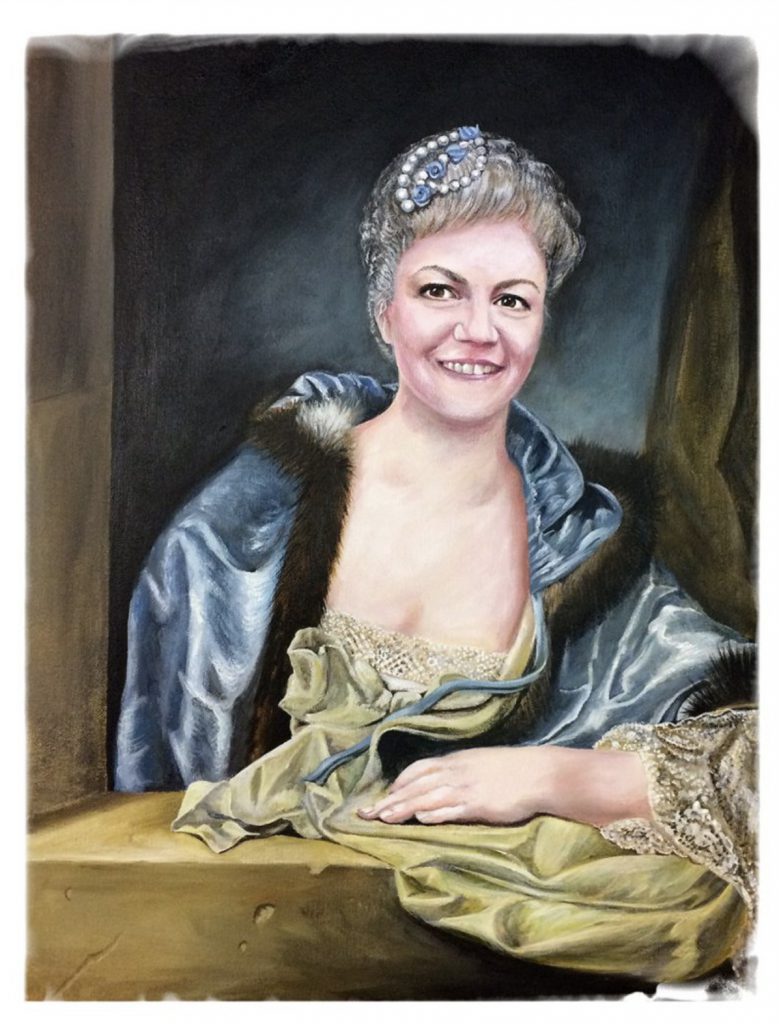 In the style of Lady Madame de Gléon Portrait